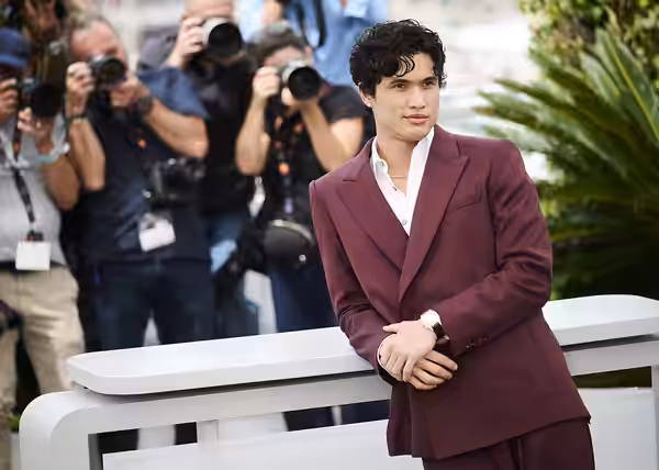 Charles Melton poses during the "Her Private Hell" photocall at the 79th annual Cannes Film Festival at Palais des Festivals on May 19, 2026