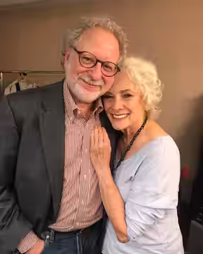 Jeremy Gerard backstage with Betty Buckley at the Connor-Palace Theater (Hello Dolly). photo by mag (2018)