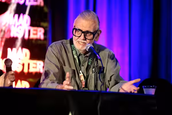 George A. Romero speaking at the 2016 Mad Monster Arizona at the We-Ko-Pa Resort &amp; Conference Center in Scottsdale, Arizona. Please attribute to Gage Skidmo