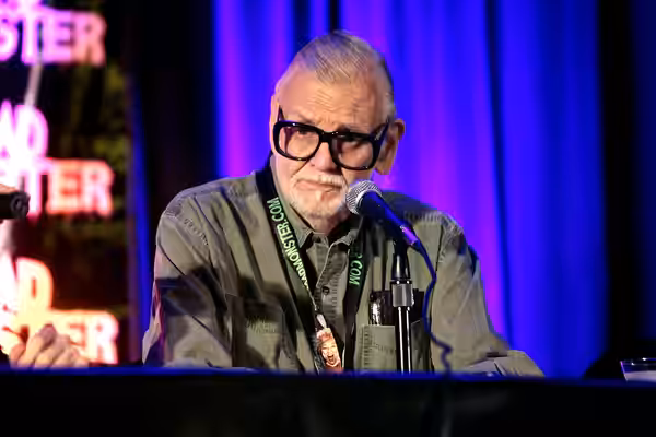 George A. Romero speaking at the 2016 Mad Monster Arizona at the We-Ko-Pa Resort &amp; Conference Center in Scottsdale, Arizona. Please attribute to Gage Skidmo