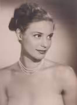Ingrid Thulin, 1926–2004, svensk skådespelare. Foto från filmen Kärleken segrar. (1949)