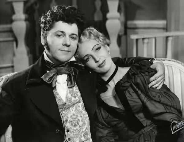 Bertil Norström och Ulrika Modin i Dårskapens timme på Helsingborgs stadsteater (1957)