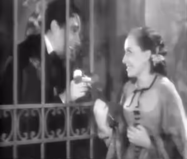 Vittorio De Sica e Milly in una scena del film italiano Amo te sola (1935)