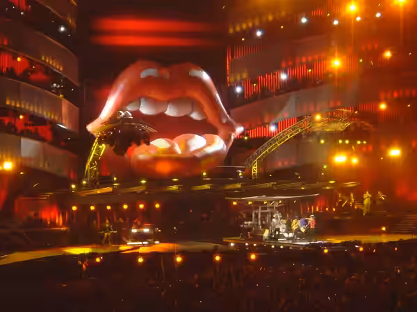 Stones on stage during Bigger Bang tour, Twickenham, 2006