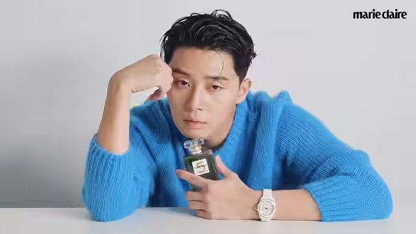 Park Seo-joon during a photoshoot for Marie Claire Korea in December 2021
