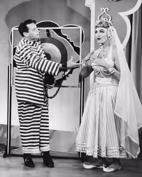 Photo of Desi Arnaz and Eve Arden from the television comedy Our Miss Brooks. Connie (Arden) has a dream about a harem and guest star Desi is there. However, De (1955)