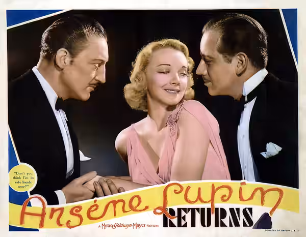 Poster for the 1938 film Arsene Lupin Returns