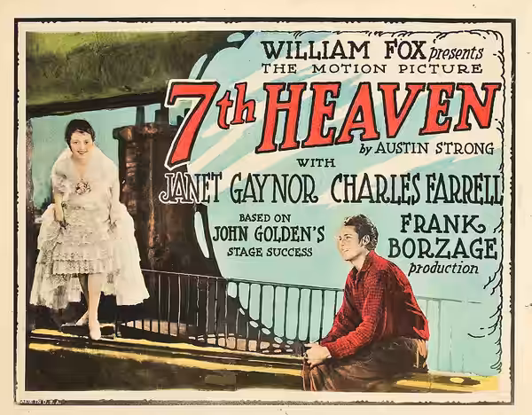 Lobby card for the American romantic drama film 7th Heaven (1927).