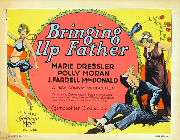 Lobby card for the American comedy film Bringing Up Father (1928).