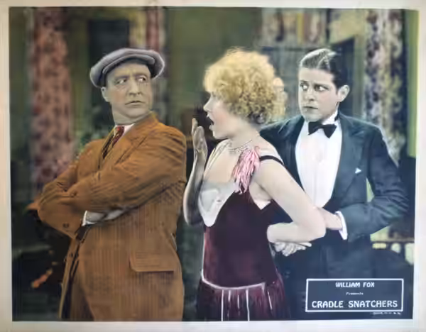 Lobby card for the American comedy film Cradle Snatchers (1927).