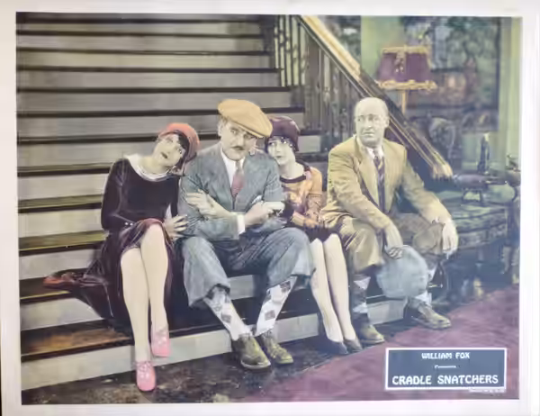 Lobby card for the American comedy film Cradle Snatchers (1927).