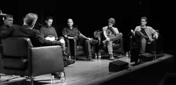 Marty O'Donnell, John Broomhall, Jason Graves, Jesper Kyd and James Hannigan in 2013.