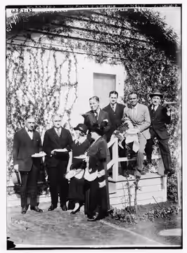 Title: H. Abrams, Mary Pickford &amp; mother, A. Kelly, J. Schenck etc. Abstract/medium: 1 negative : glass ; 5 x 7 in. or smaller. (1924)