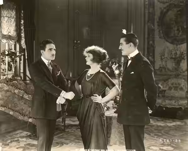 A scene from the American comedy film The Frisky Mrs. Johnson (1920), with Billie Burke. Subjects: motion pictures, actresses