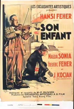 Sujet : Feher, Hansi (1922-1958) Sonia, Magda Ihr Junge (film) Cinéma Référence bibliographique : Choko n° 8839 Affiche Langue : français Éditeur : E.A. (1932)