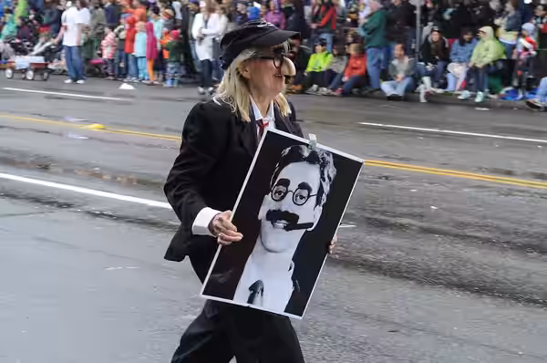 Fremont Solstice Parade, Seattle, Washington, June 18, 2011. Groucho Marx