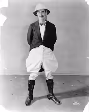 Publicity photo of Groucho Marx in Animal Crackers (1928)