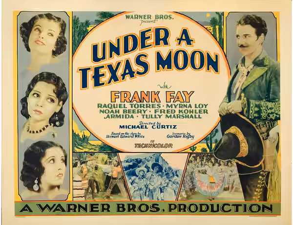 Poster for the American western film Under a Texas Moon (1930).