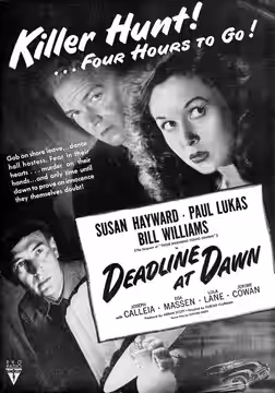 Magazine advertisement for the 1946 film Deadline at Dawn