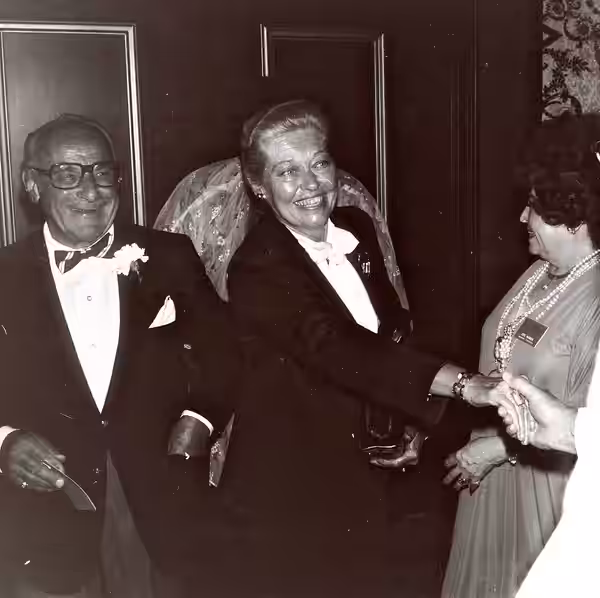 Fritz Feld and wife Virginia Christine at the National Film Society convention, May 1979. NOTE: Permission granted to copy, publish, broadcast or post any of my