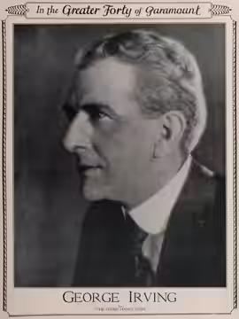 Publicity for the 1925 film The Goose Hangs High of George Irving