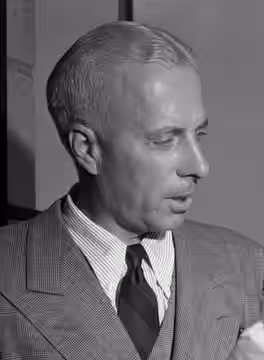 A portrait image of film-maker Howard Hawks. (1943)