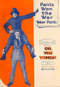 Ad for the American film Oh, You Women! (1919) with Ernest Truex and Louise Huff, color insert after page 454 of the April 26, 1919 Moving Picture World.