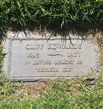 Grave of Cliff Edwards at Valhalla Memorial Park. (2014)
