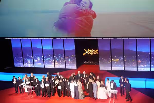 Cannes 2025 Award Winners Wide Shot on Stage