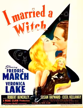 Window card poster art for I Married a Witch (1942).