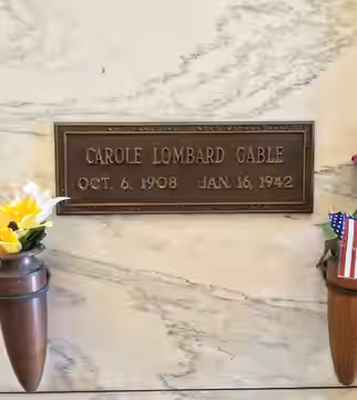 Crypt of Carole Lombard, in the Sanctuary of Trust of the Great Mausoleum, Forest Lawn Glendale. (2014)