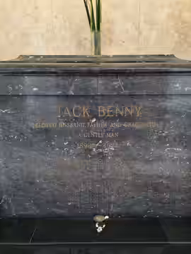 Tomb of Jack Benny, at Hillside Memorial Park. (2014)