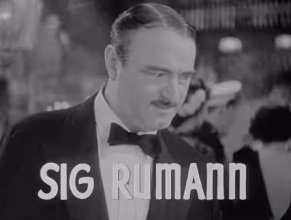 Sig Ruman in Think Fast, Mr. Moto trailer screenshot. (1937)