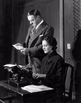 Promotional photograph of Siegfried Rumann (Sig Ruman) and Hortense Alden in the original Broadway production of Grand Hotel Caption reads as follows:Preysing,  (1931)