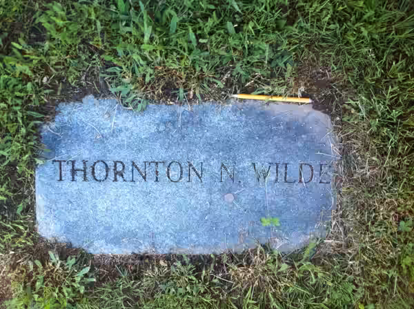 Thorton N Wilder's gravestone, Hamden, CT (2013)