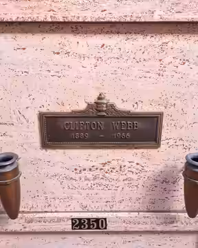 Crypt of Clifton Webb at Hollywood Forever. (2014)