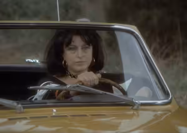 Screenshot of the 1971 Italian film "Tre donne" - episode "L'Automobile", directed by Alfredo Giannetti. The famous Italian actress Anna Magnani is the major ch