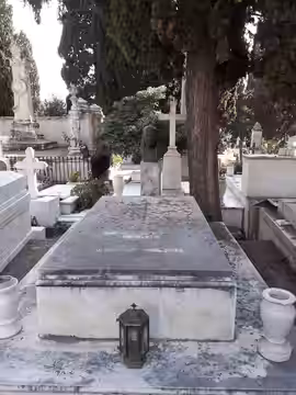 Grave of Katina Paxinou and Alexis Minotis at the First Cemetery of Athens. (2023)