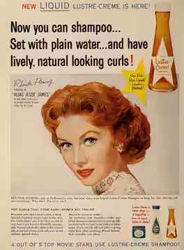 Rhonda Fleming - Now you can shampoo.... with New Liquid Lustre-Creme Shampoo, 1959
