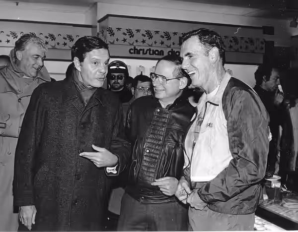 Title: Actor Louis Jourdan, Unidentified man, Mayor Raymond L. Flynn Creator: Mayor's Office - City Photographer Date: 1984 November Source: Mayor Raymond L. Fl (2013)