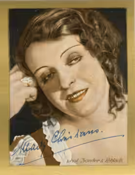 Mady Christians. Bild Nr. 193 aus dem Sammelalbum Bühnenstars und ihre Autogramme der Marke Gold-Saba des Zigarettenherstellers Garbáty