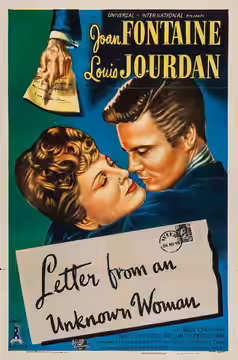 Theatrical poster for the American release of the 1948 film Letter from an Unknown Woman.
