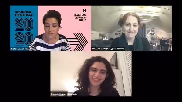 Emma Seligman at the 2020 virtual Boston Jewish Film Festival.