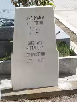 Tumba de Ana María Custodio y Gustavo Pittaluga en el cementerio civil de Madrid. (2017)