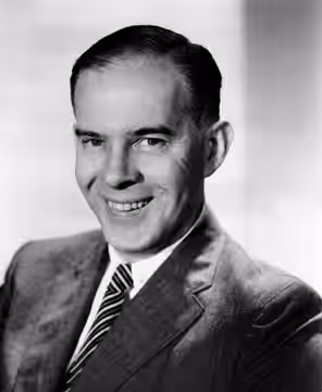 Publicity photo of Harry Morgan from his role as Pete Porter in the television program December Bride. (1958)
