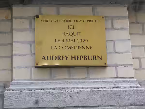 Audrey Hepburn Plaque in Ixelles/Elsene (2017)