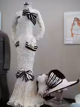 The iconic Ascot dress of Audrey Hepburn in My Fair Lady (1964).