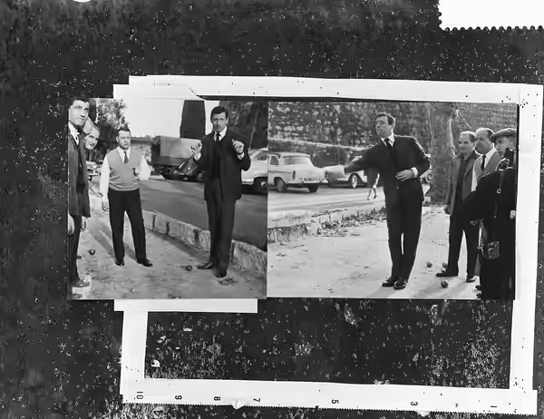 Collectie / Archief : Fotocollectie Anefo Reportage / Serie : [ onbekend ] Beschrijving : Fotomontage. Yves Montand rust uit aan de Italiaanse Riviera Datum : 2 (1960)
