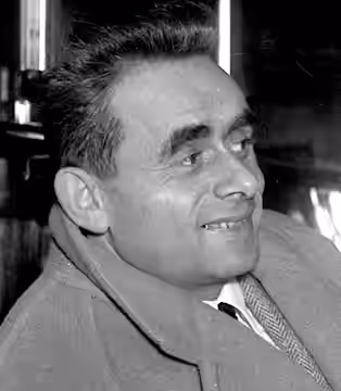 Aankomst op Centraal Station van Henri George Clouzot met zijn vrouw Vera (1953)