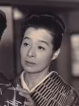 Chieko Naniwa. from Studio Still of the 1956 Japanese film "Kiri no Oto" (Daiei Film).